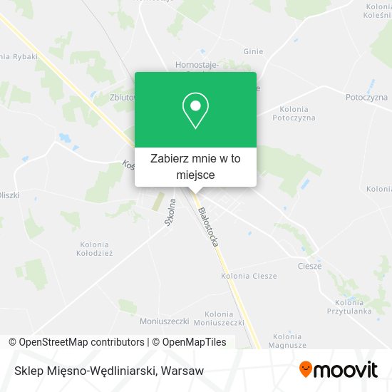 Mapa Sklep Mięsno-Wędliniarski