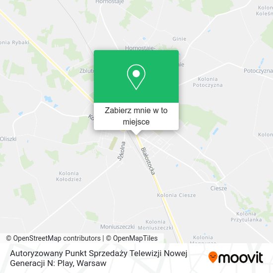 Mapa Autoryzowany Punkt Sprzedaży Telewizji Nowej Generacji N: Play