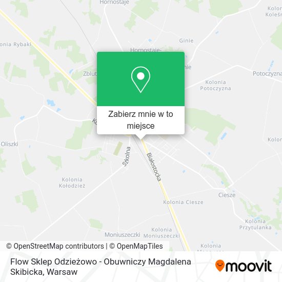 Mapa Flow Sklep Odzieżowo - Obuwniczy Magdalena Skibicka