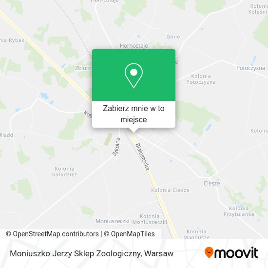 Mapa Moniuszko Jerzy Sklep Zoologiczny