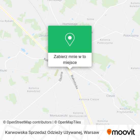 Mapa Karwowska Sprzedaż Odzieży Używanej