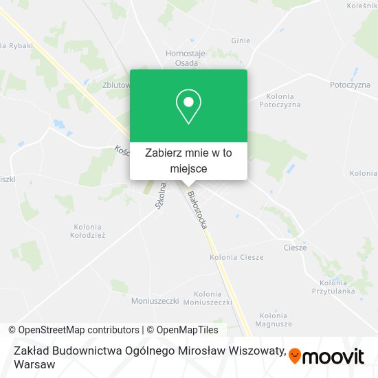 Mapa Zakład Budownictwa Ogólnego Mirosław Wiszowaty