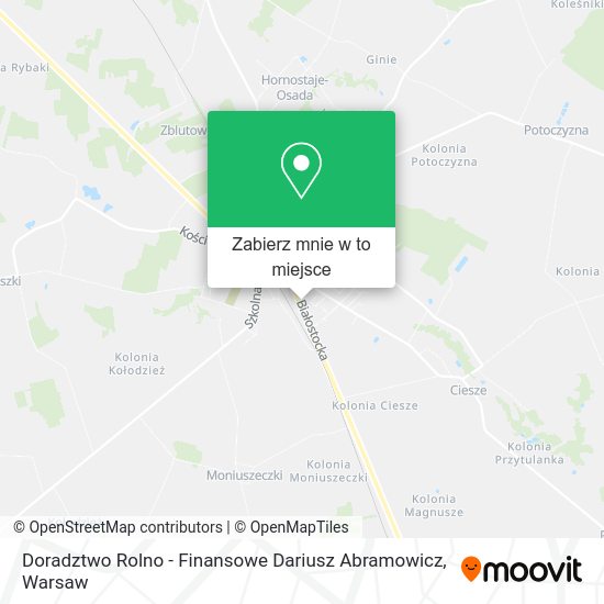 Mapa Doradztwo Rolno - Finansowe Dariusz Abramowicz