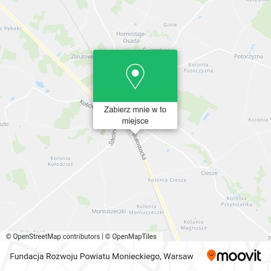 Mapa Fundacja Rozwoju Powiatu Monieckiego