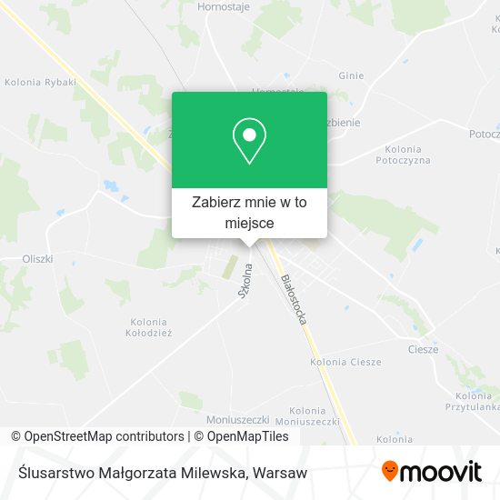 Mapa Ślusarstwo Małgorzata Milewska