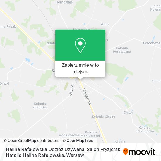 Mapa Halina Rafałowska Odzież Używana, Salon Fryzjerski Natalia Halina Rafałowska