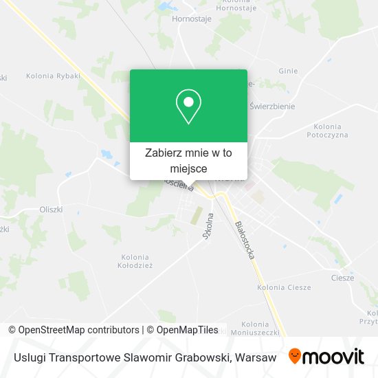 Mapa Uslugi Transportowe Slawomir Grabowski