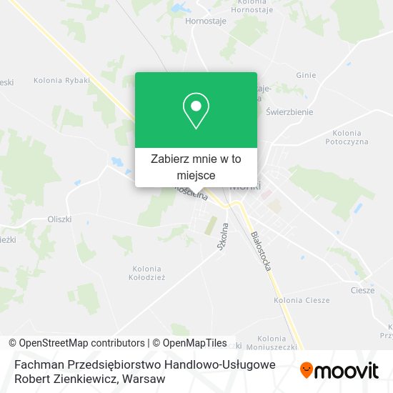 Mapa Fachman Przedsiębiorstwo Handlowo-Usługowe Robert Zienkiewicz