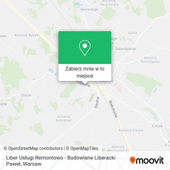 Mapa Liber Usługi Remontowo - Budowlane Liberacki Paweł