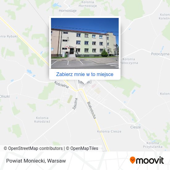 Mapa Powiat Moniecki