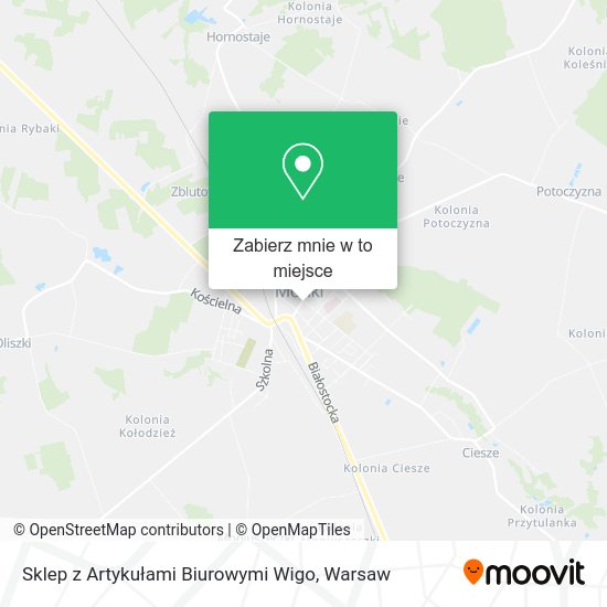 Mapa Sklep z Artykułami Biurowymi Wigo