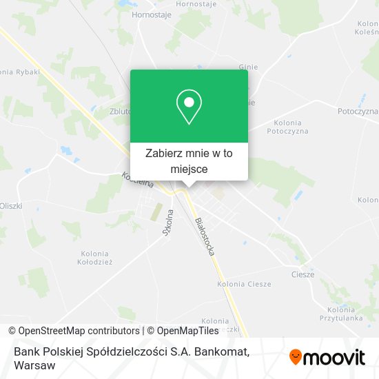 Mapa Bank Polskiej Spółdzielczości S.A. Bankomat