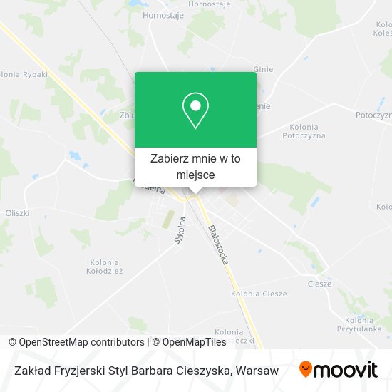 Mapa Zakład Fryzjerski Styl Barbara Cieszyska