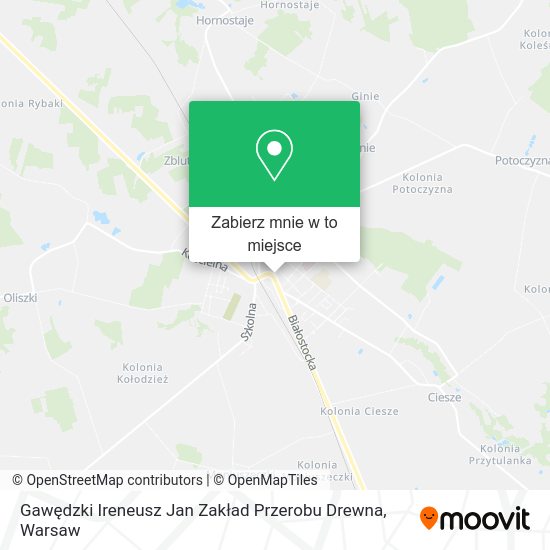 Mapa Gawędzki Ireneusz Jan Zakład Przerobu Drewna