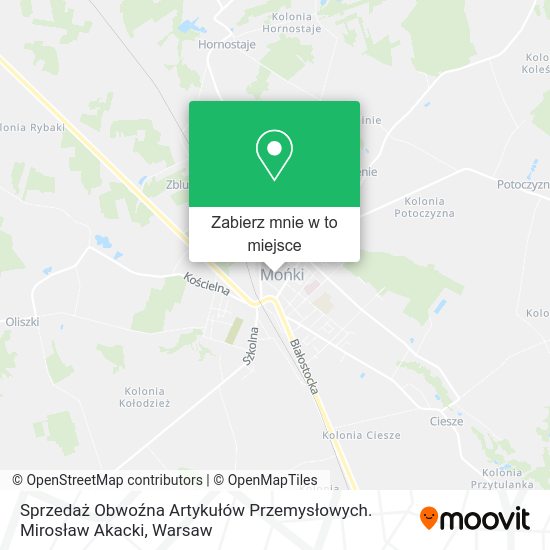 Mapa Sprzedaż Obwoźna Artykułów Przemysłowych. Mirosław Akacki