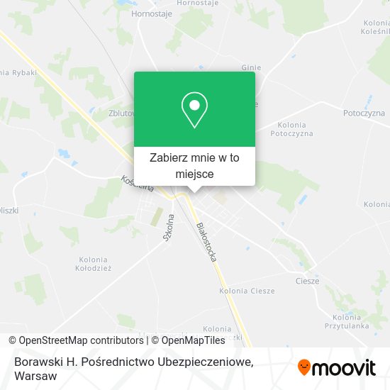 Mapa Borawski H. Pośrednictwo Ubezpieczeniowe