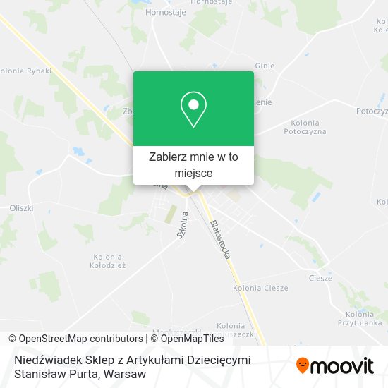 Mapa Niedźwiadek Sklep z Artykułami Dziecięcymi Stanisław Purta