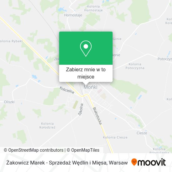 Mapa Żakowicz Marek - Sprzedaż Wędlin i Mięsa