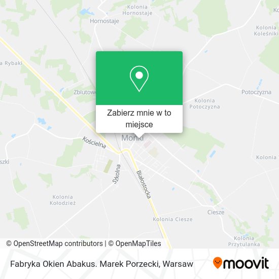 Mapa Fabryka Okien Abakus. Marek Porzecki