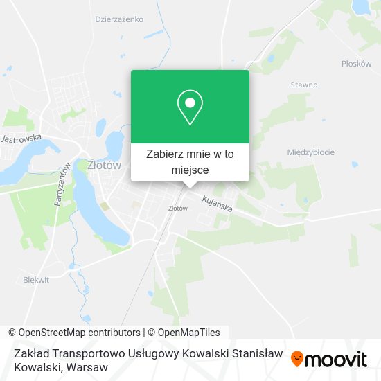 Mapa Zakład Transportowo Usługowy Kowalski Stanisław Kowalski