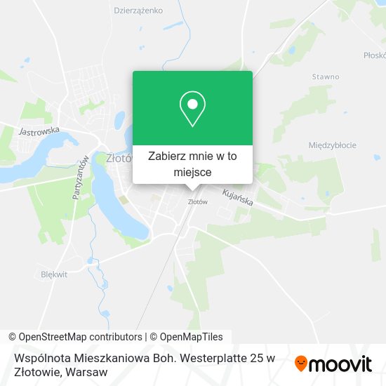 Mapa Wspólnota Mieszkaniowa Boh. Westerplatte 25 w Złotowie