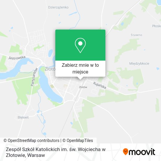 Mapa Zespół Szkół Katolickich im. św. Wojciecha w Złotowie