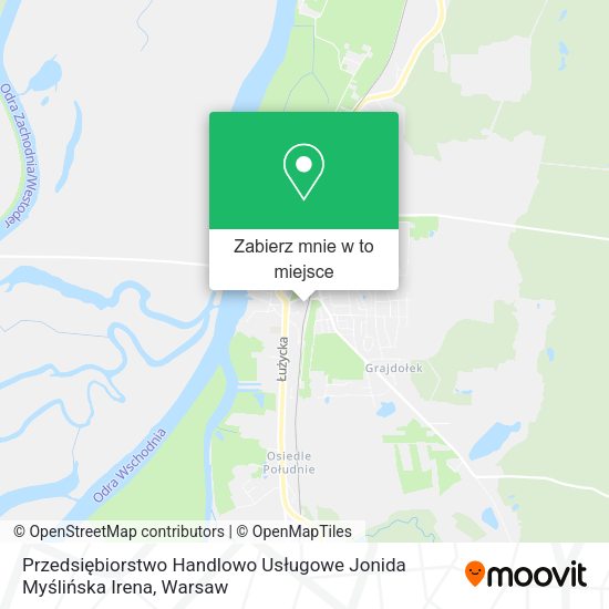 Mapa Przedsiębiorstwo Handlowo Usługowe Jonida Myślińska Irena