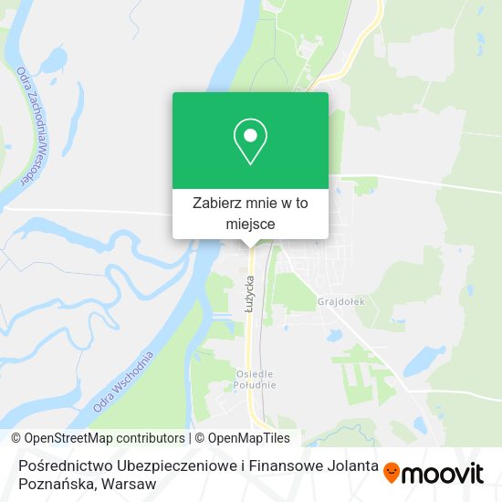 Mapa Pośrednictwo Ubezpieczeniowe i Finansowe Jolanta Poznańska