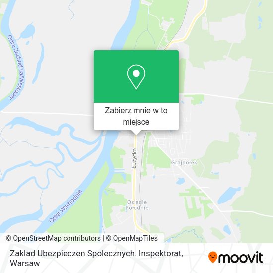 Mapa Zaklad Ubezpieczen Spolecznych. Inspektorat