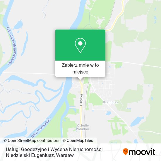 Mapa Usługi Geodezyjne i Wycena Nieruchomości Niedzielski Eugeniusz