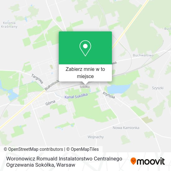 Mapa Woronowicz Romuald Instalatorstwo Centralnego Ogrzewania Sokółka