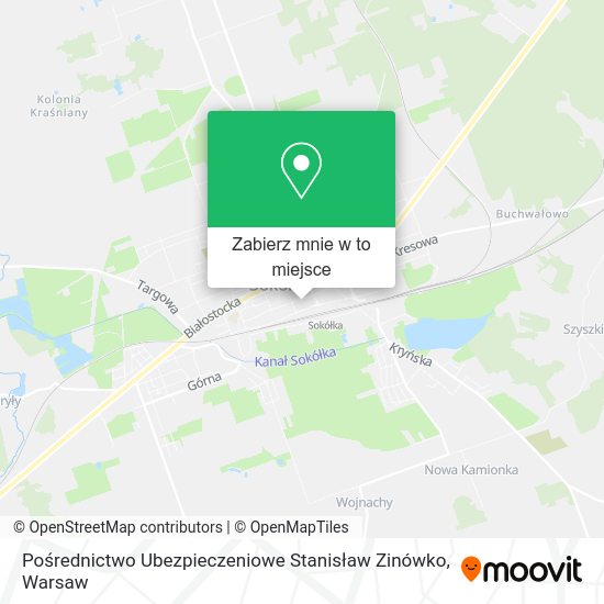 Mapa Pośrednictwo Ubezpieczeniowe Stanisław Zinówko