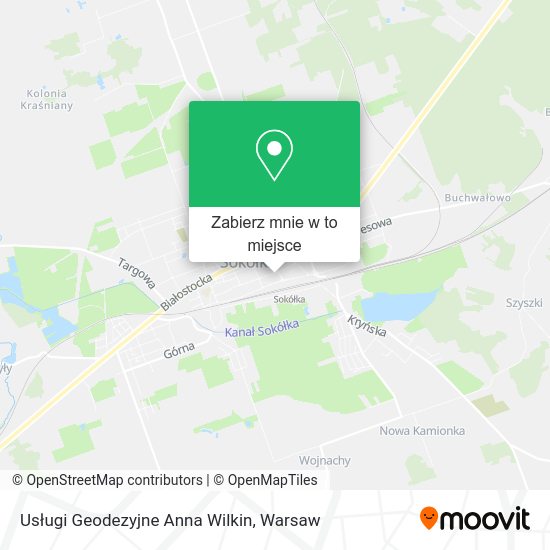 Mapa Usługi Geodezyjne Anna Wilkin