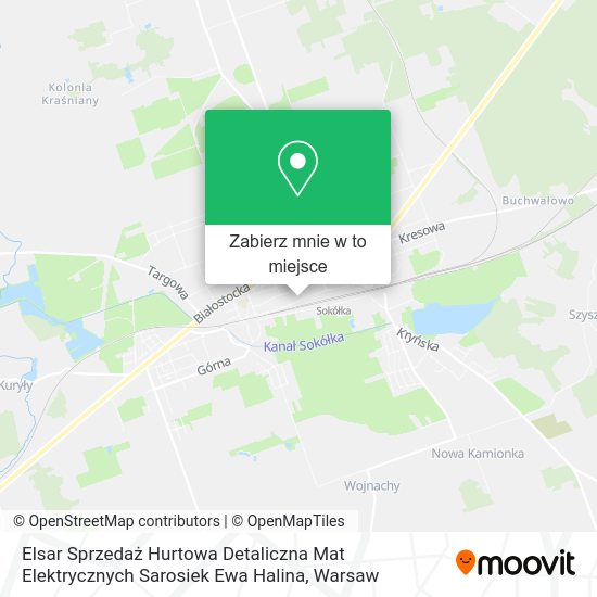 Mapa Elsar Sprzedaż Hurtowa Detaliczna Mat Elektrycznych Sarosiek Ewa Halina