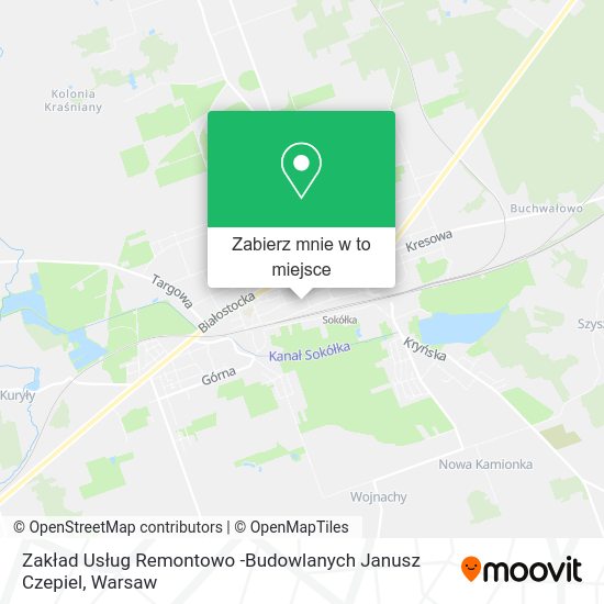 Mapa Zakład Usług Remontowo -Budowlanych Janusz Czepiel