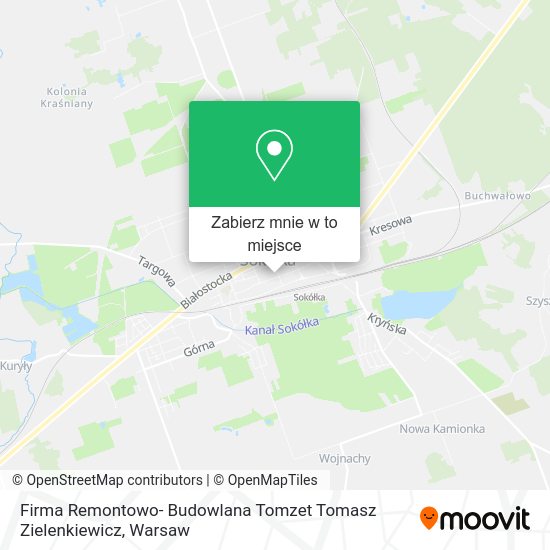 Mapa Firma Remontowo- Budowlana Tomzet Tomasz Zielenkiewicz