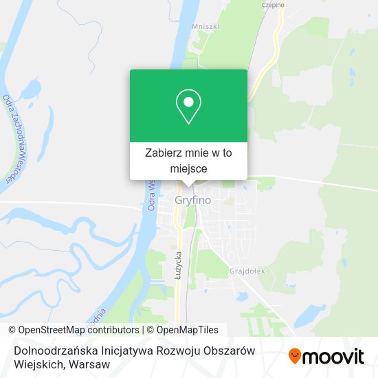 Mapa Dolnoodrzańska Inicjatywa Rozwoju Obszarów Wiejskich