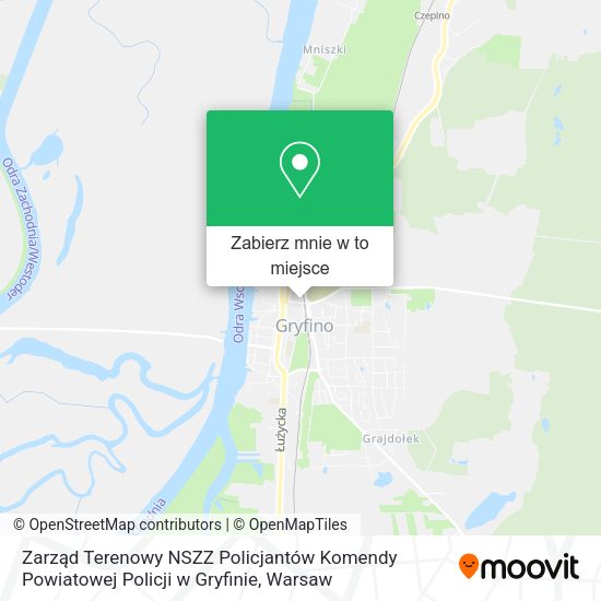 Mapa Zarząd Terenowy NSZZ Policjantów Komendy Powiatowej Policji w Gryfinie