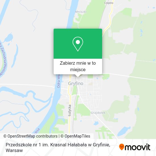 Mapa Przedszkole nr 1 im. Krasnal Hałabała w Gryfinie