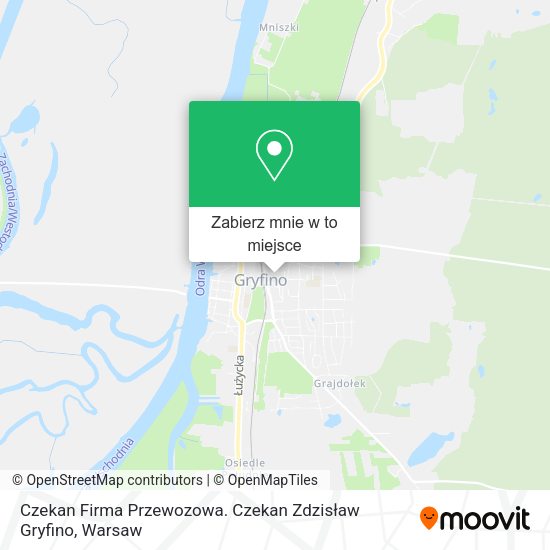 Mapa Czekan Firma Przewozowa. Czekan Zdzisław Gryfino