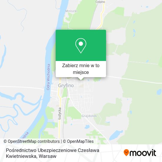 Mapa Pośrednictwo Ubezpieczeniowe Czesława Kwietniewska