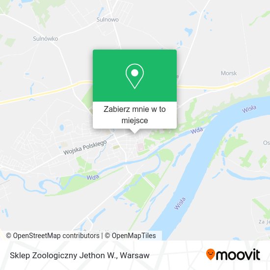 Mapa Sklep Zoologiczny Jethon W.