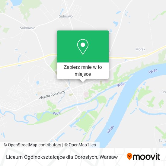 Mapa Liceum Ogólnokształcące dla Dorosłych