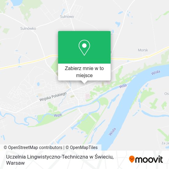 Mapa Uczelnia Lingwistyczno-Techniczna w Świeciu