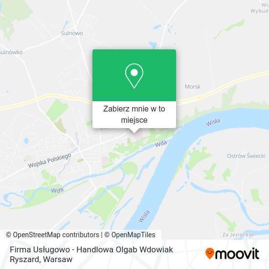 Mapa Firma Usługowo - Handlowa Olgab Wdowiak Ryszard