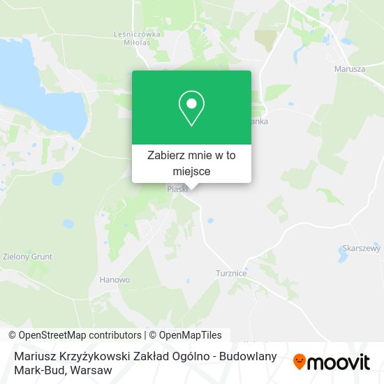 Mapa Mariusz Krzyżykowski Zakład Ogólno - Budowlany Mark-Bud