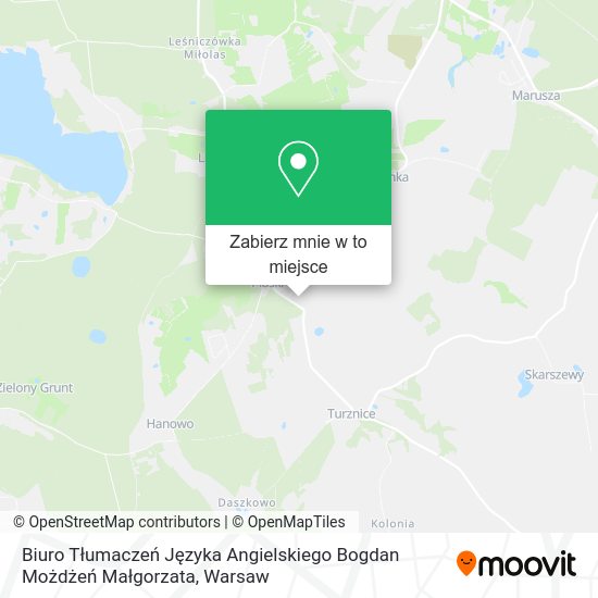 Mapa Biuro Tłumaczeń Języka Angielskiego Bogdan Możdżeń Małgorzata