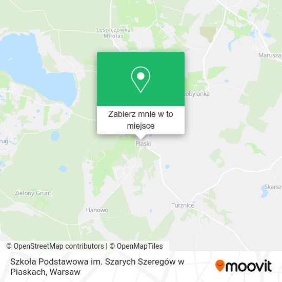 Mapa Szkoła Podstawowa im. Szarych Szeregów w Piaskach