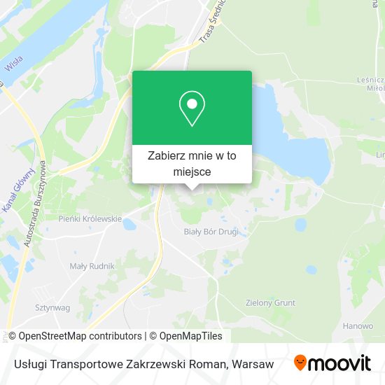 Mapa Usługi Transportowe Zakrzewski Roman