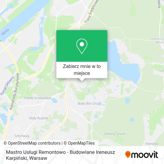 Mapa Mastro Usługi Remontowo - Budowlane Ireneusz Karpiński